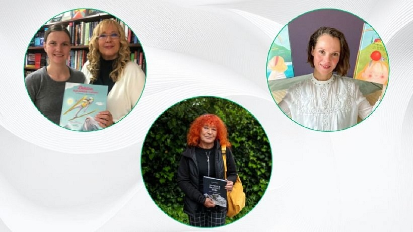 Ema Klinec - Bojana Fende Habula - Mojca Fatur - Nataša Pergar na Slovenskem knjižnem sejmu 2024